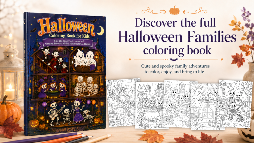 A content Halloween coloring book for kids 6