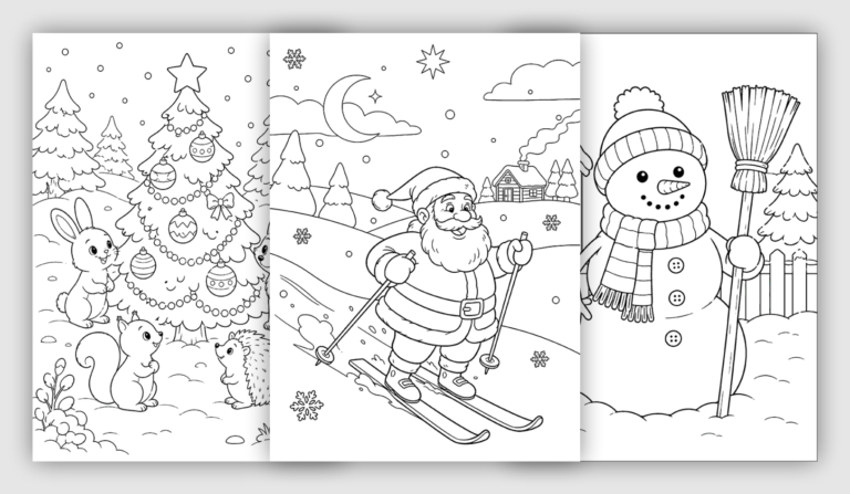 Christmas coloring pages