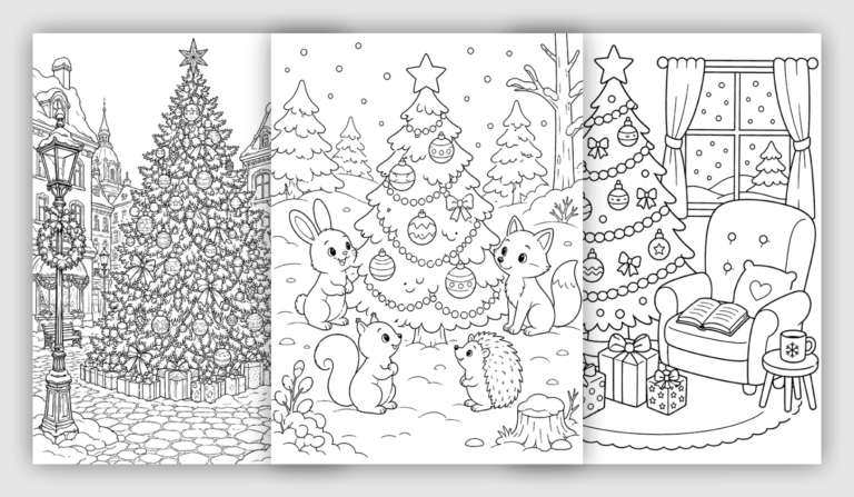 Christmas Tree Coloring Pages