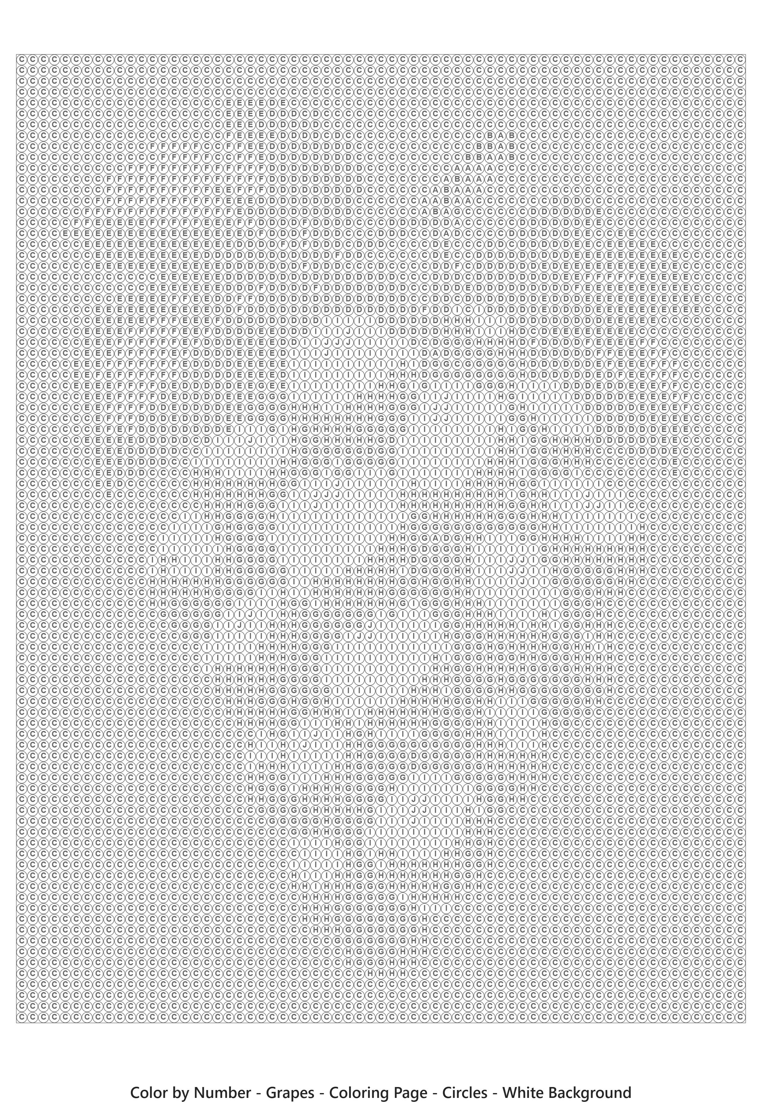Grapes color by number mystery mosaic pattern