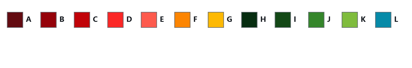 Hibiscus color by number palette