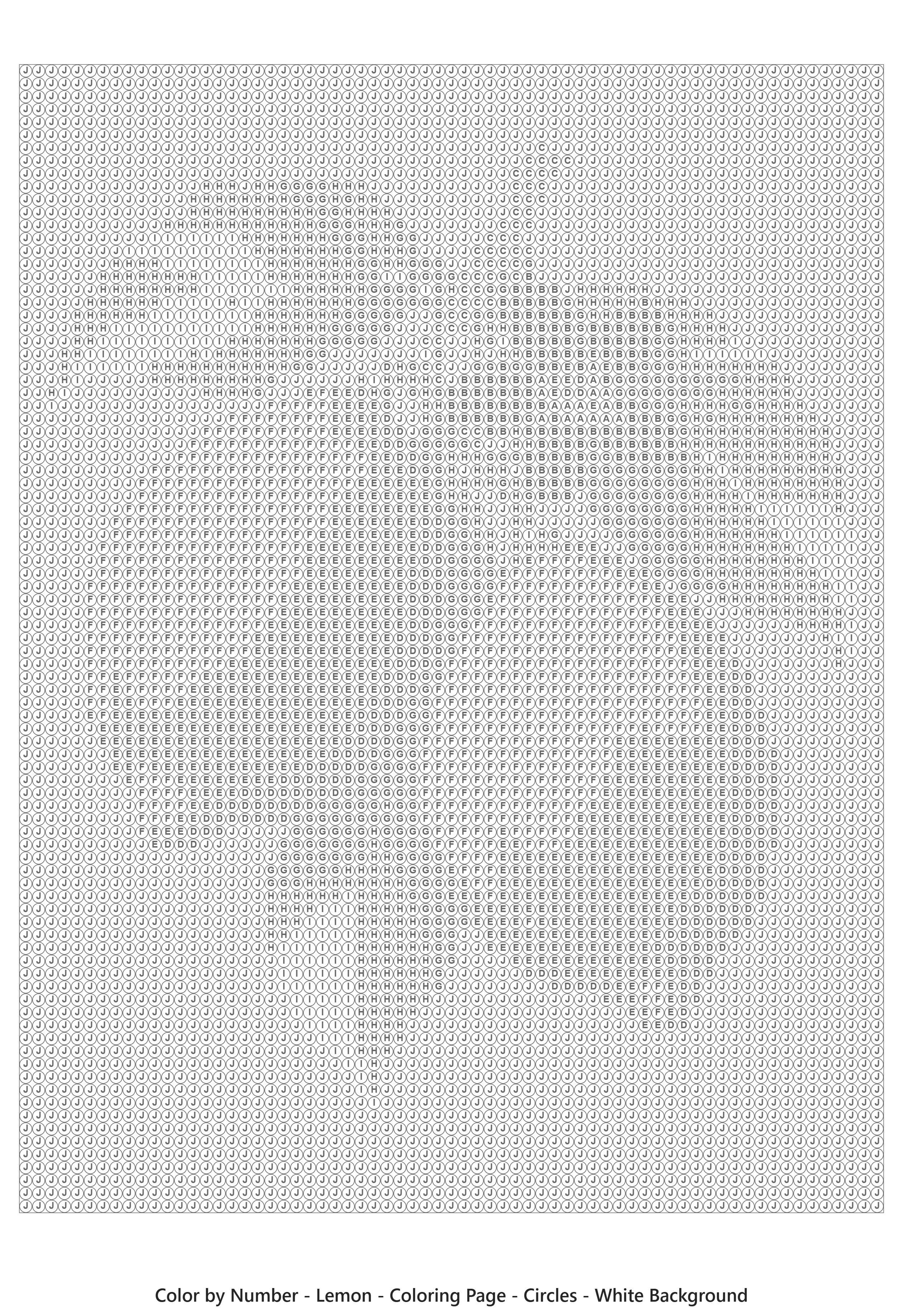 Lemon color by number mystery mosaic pattern