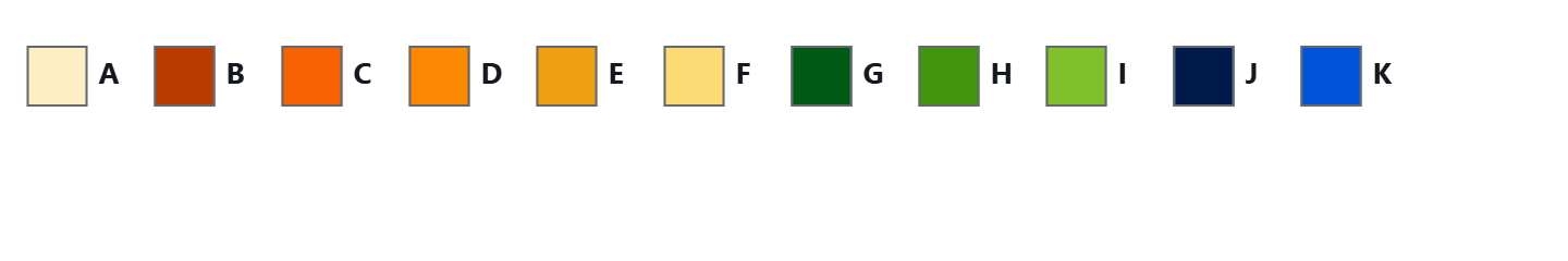 Orange color by number palette