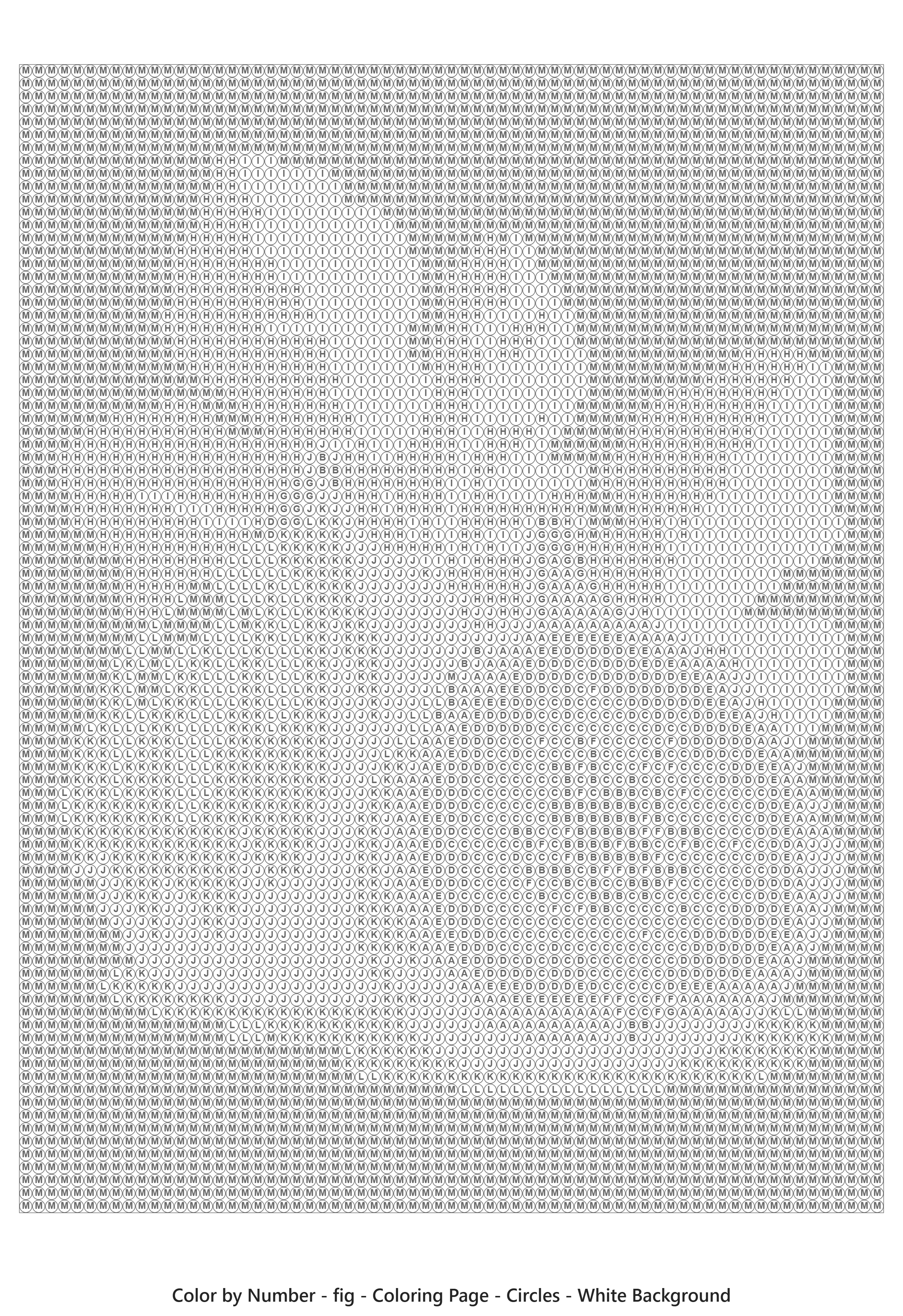 Fig color by number mystery mosaic pattern