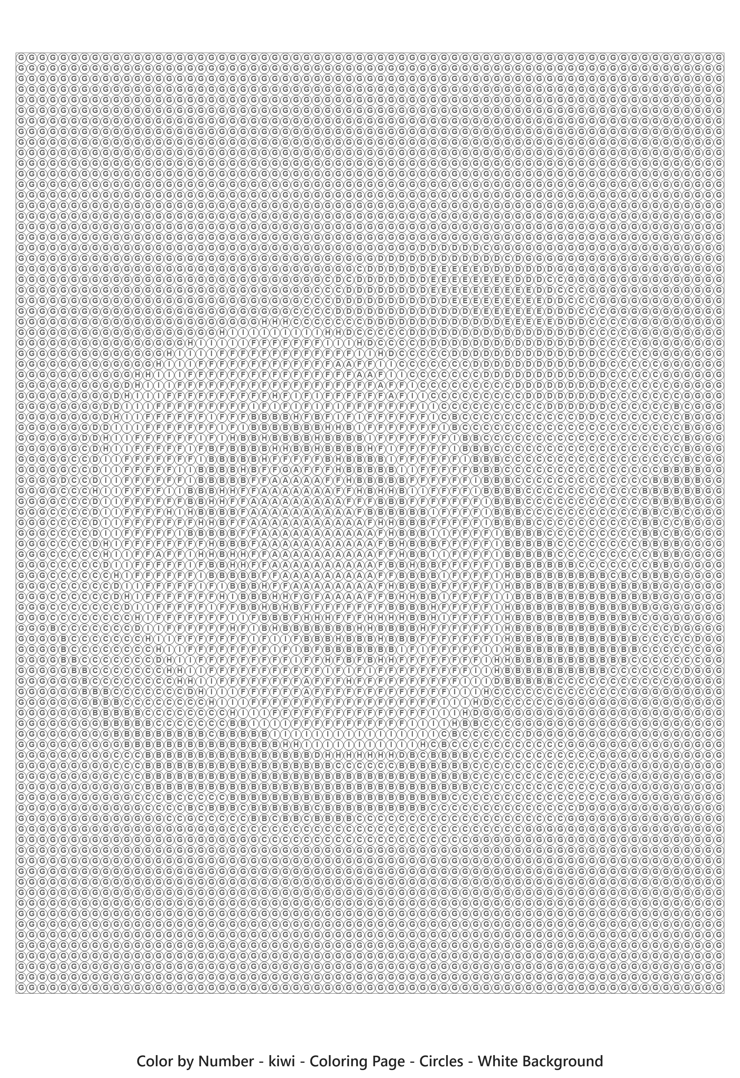 Kiwi color by number mystery mosaic pattern