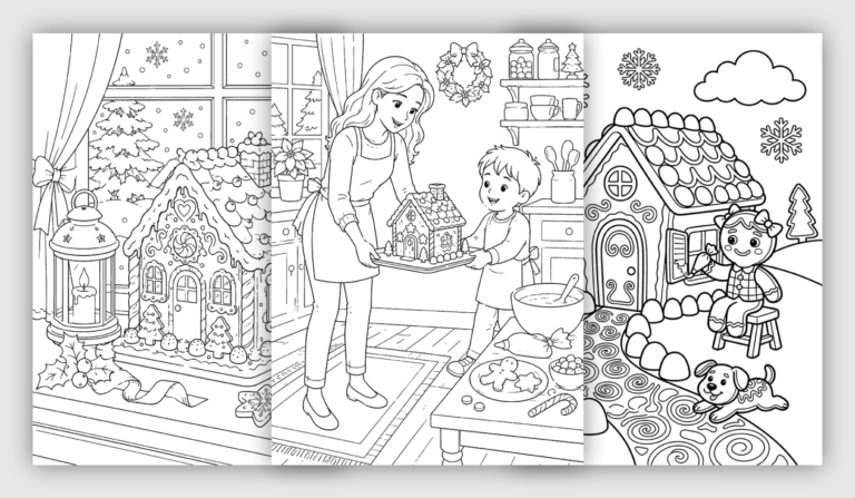 Gingerbread House Coloring Pages