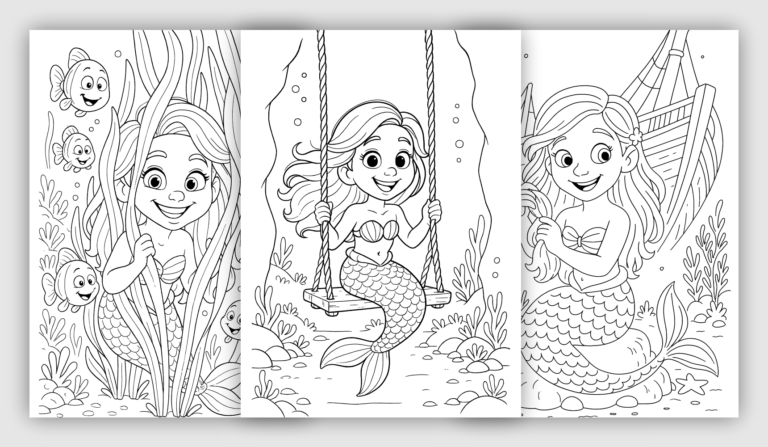 Mermaid coloring pages