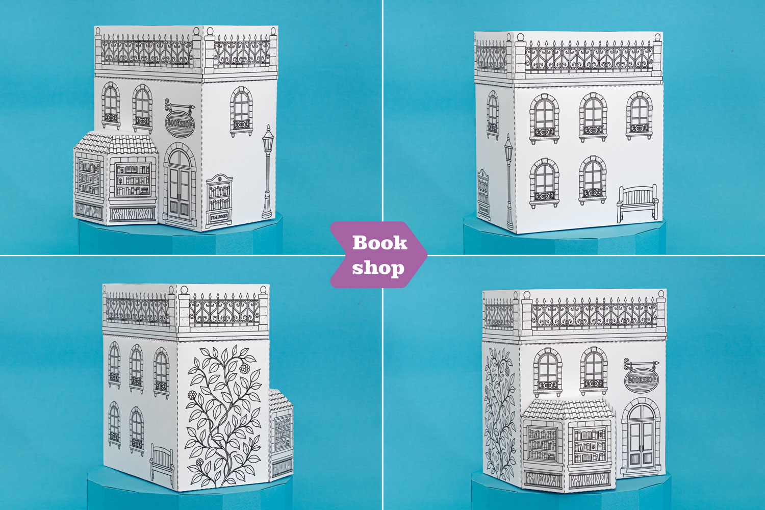 Printable-3D-Book-shop-to-Color-and-Build-001