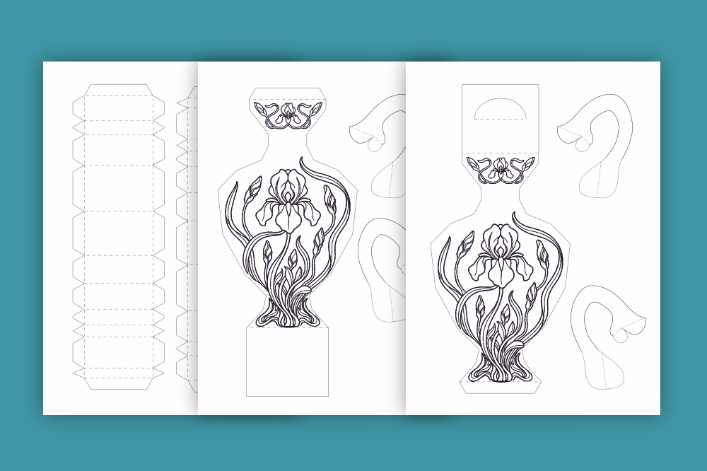 Printable 3D Iris Floral Vase 008 Printable-3D-Iris-Floral-Vase-008