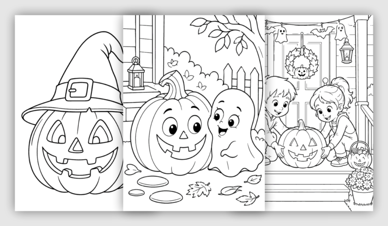 Halloween Pumpkin Coloring Pages for Kids
