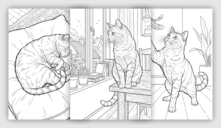 Realistic-Cat-Coloring-Pages