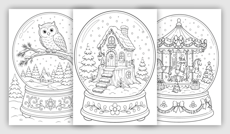 Snow Globe Coloring Pages