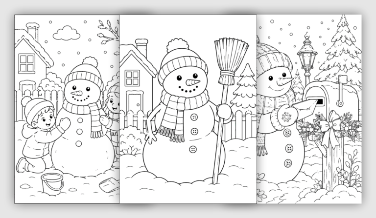 Snowman Coloring Pages