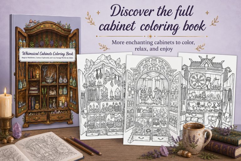 Object Color Counter Magical Cabinets Coloring Pages – Free Printable PDFs