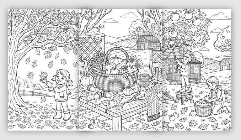 Cute Fall Coloring Pages