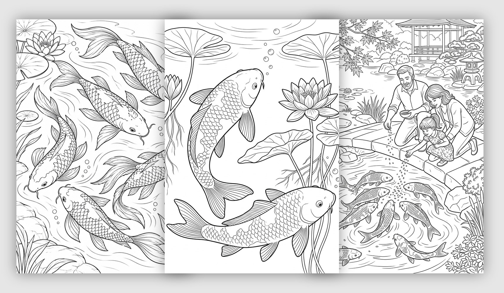 Koi Fish Coloring Pages