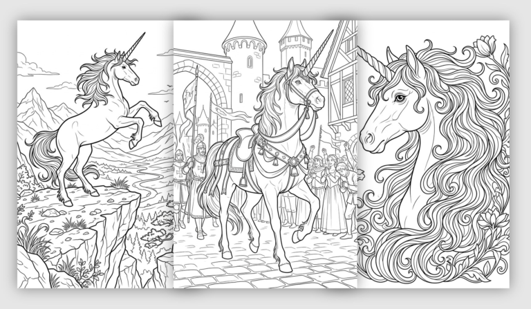 Unicorn Coloring Pages