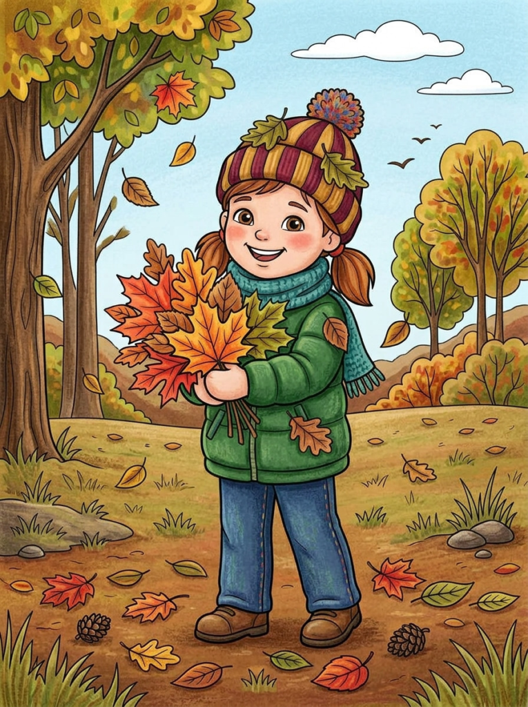 Cute fall coloring pages 01 coloring page