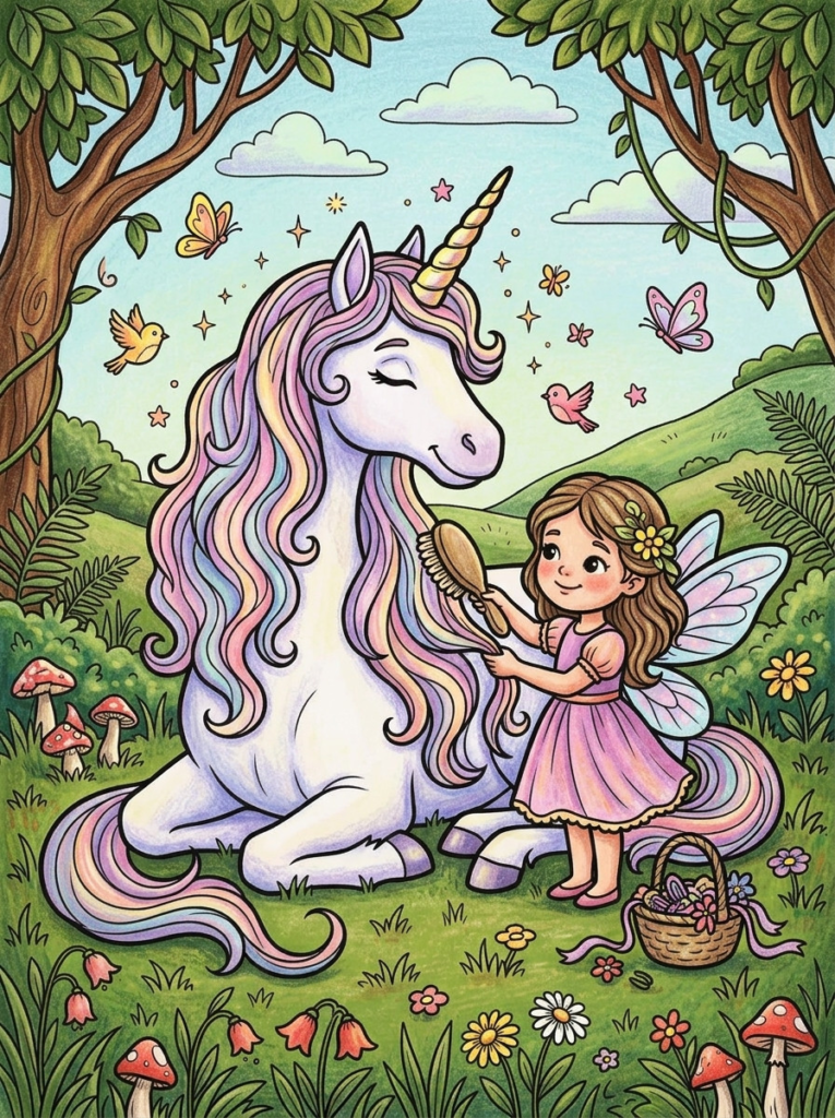 Cute unicorn coloring pages sample 03 coloring page
