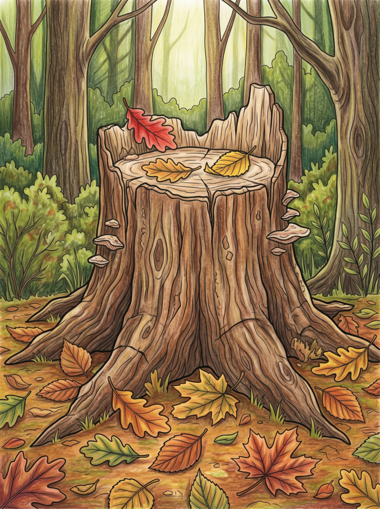 Fall leaves for coloring 01 coloring page