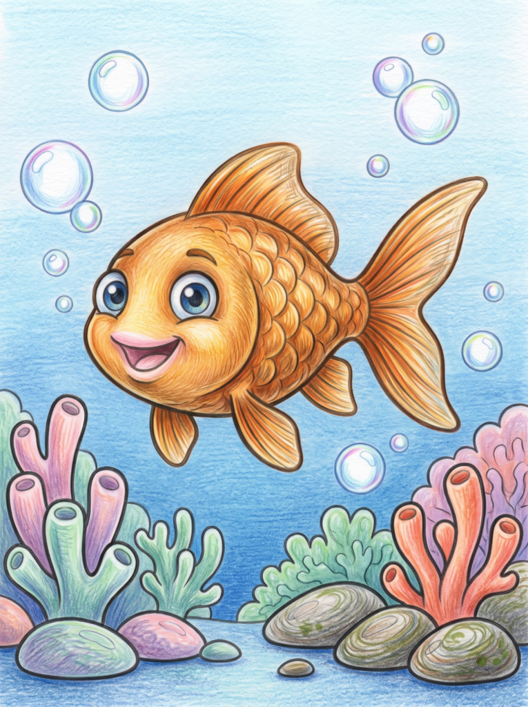 Goldfish coloring pages 02 coloring page