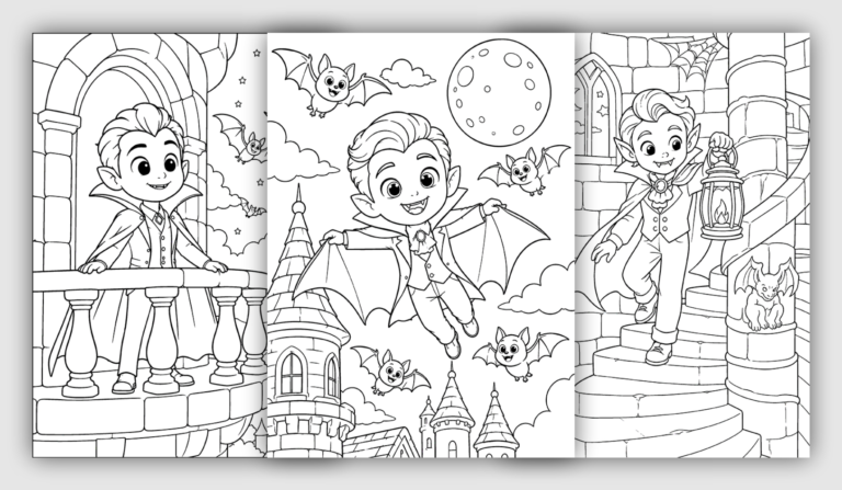 Vampire Coloring Pages for Kids