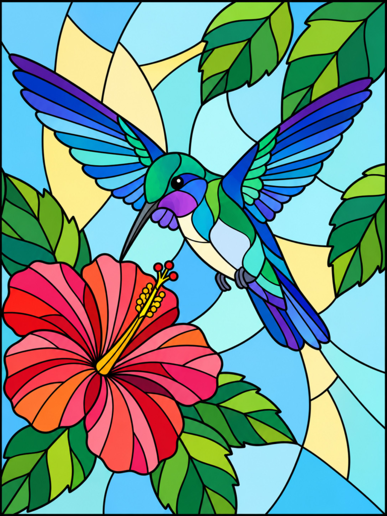 Hummingbird coloring pages sample 01 coloring page