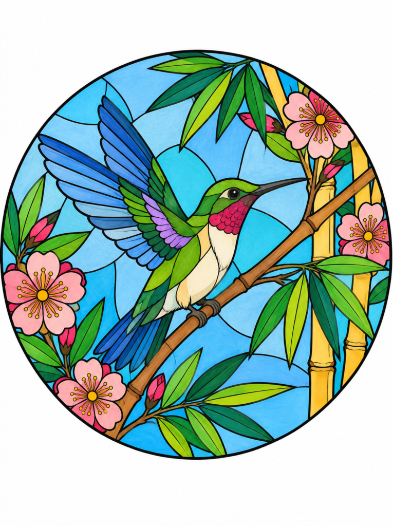Hummingbird coloring pages sample 02 coloring page