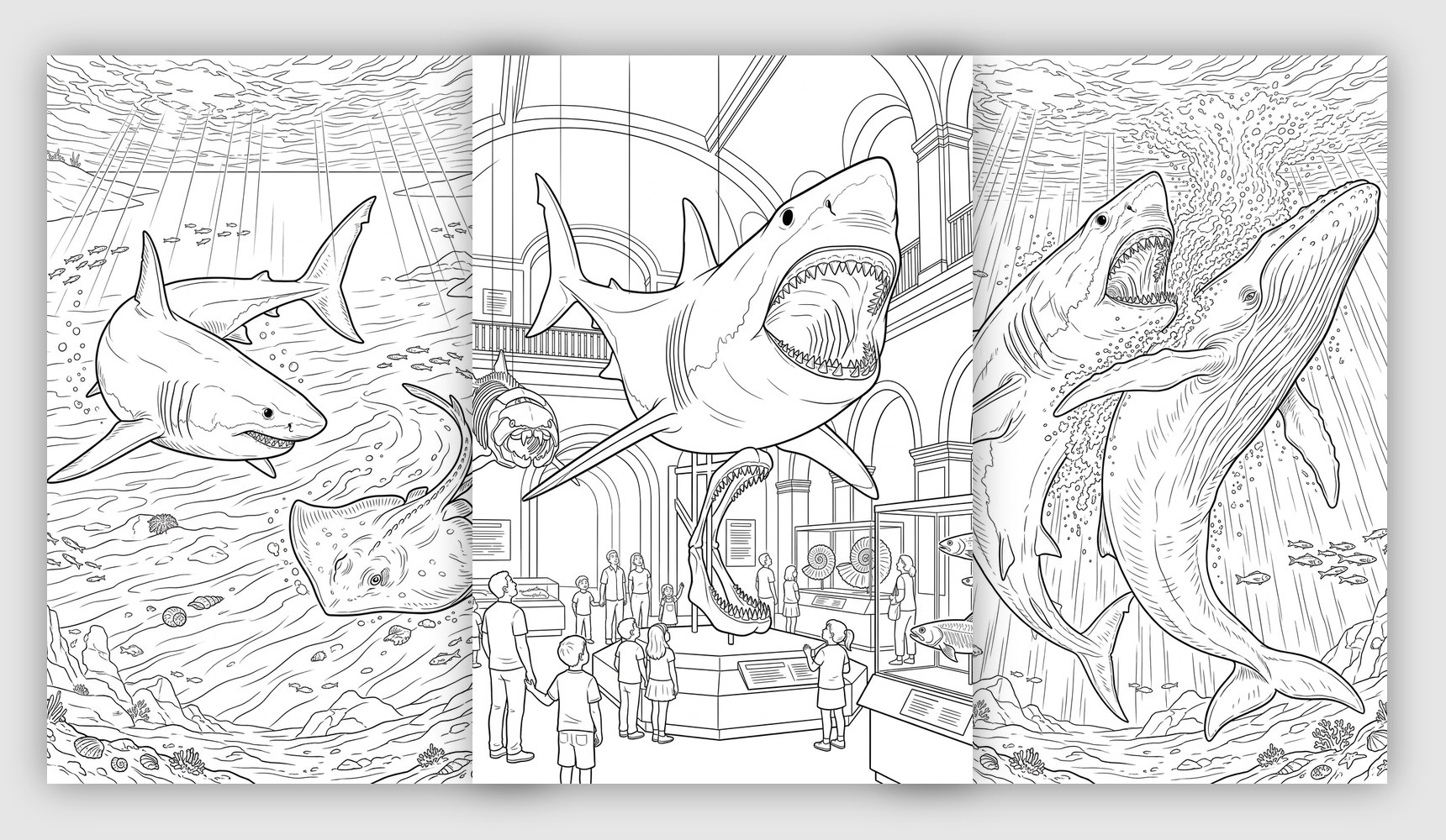 Megalodon Coloring Pages