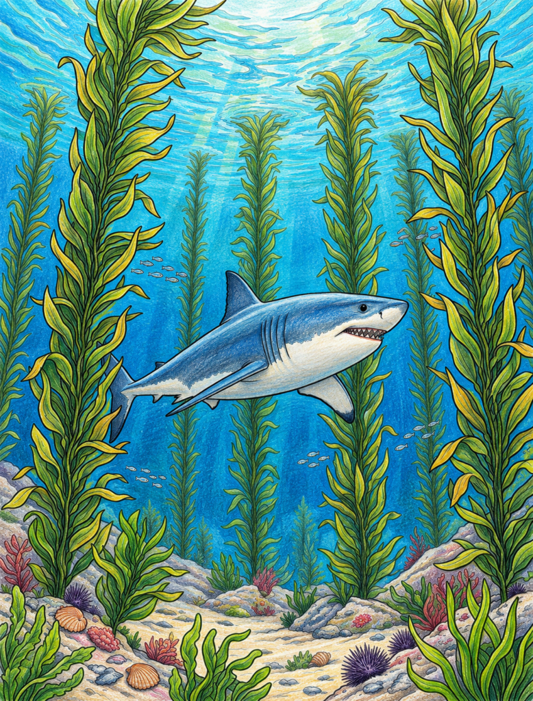 Megalodon coloring pages sample 02 coloring page