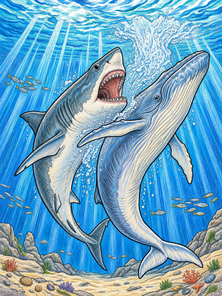 Megalodon coloring pages sample 03 coloring page