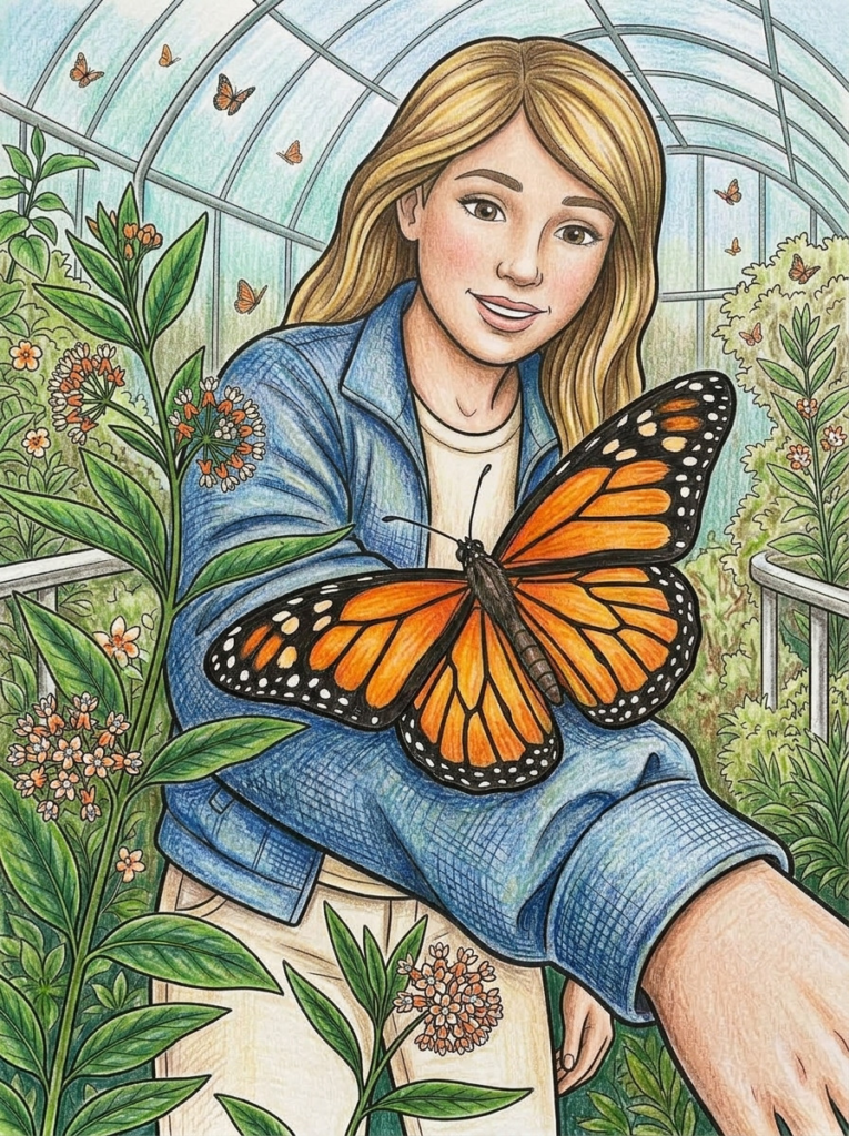 Monarch butterfly coloring pages sample 01 coloring page