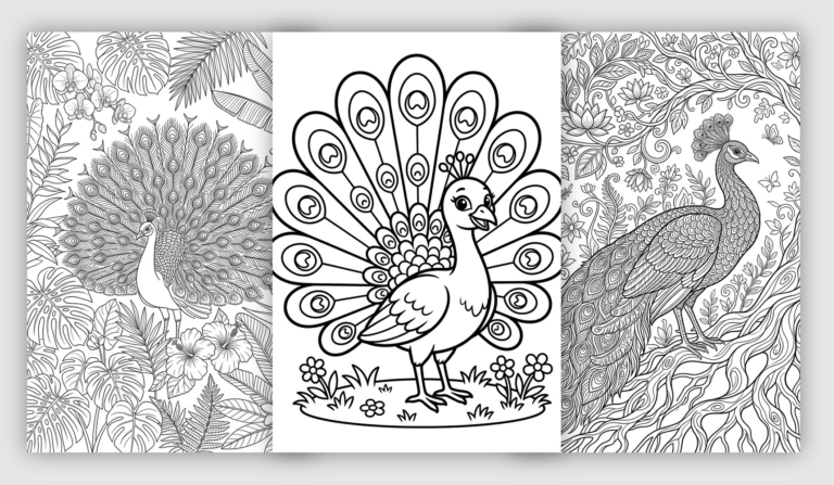 Peacock Coloring Pages