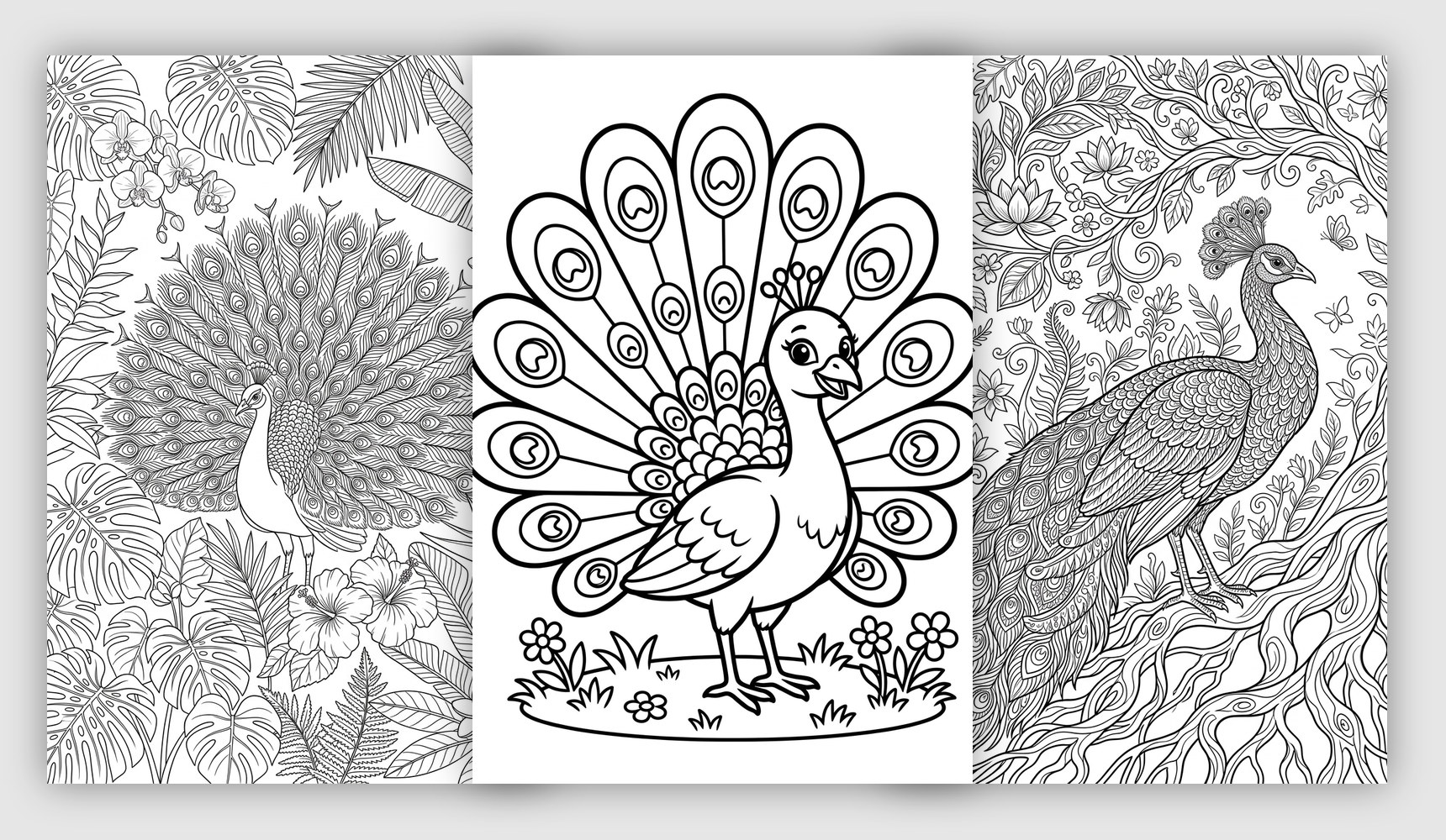 Peacock Coloring Pages