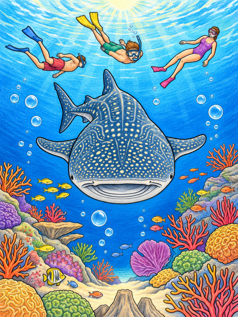 Whale shark coloring pages 02 coloring page